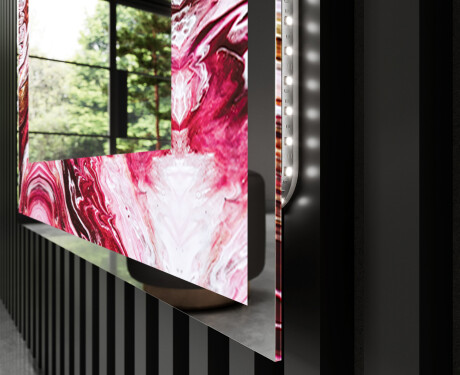 Apšviečiamas dekoratyvinis veidrodis LED - Ruby Rhythms #3