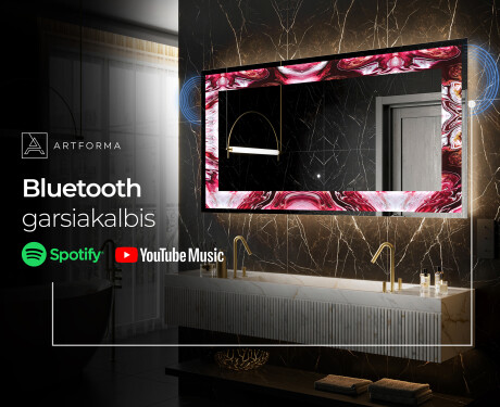 Apšviečiamas dekoratyvinis veidrodis LED - Ruby Rhythms #7