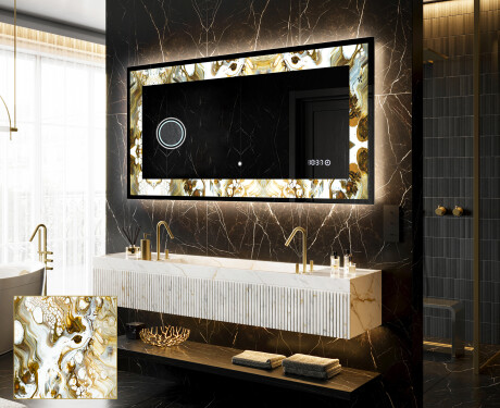 Apšviečiamas dekoratyvinis veidrodis LED - Golden Streaks