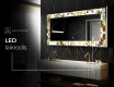 Apšviečiamas dekoratyvinis veidrodis LED - Golden Streaks #8