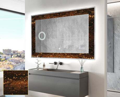 Apšviečiamas dekoratyvinis veidrodis LED - Amber Shell