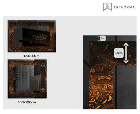 Apšviečiamas dekoratyvinis veidrodis LED - Amber Shell #2