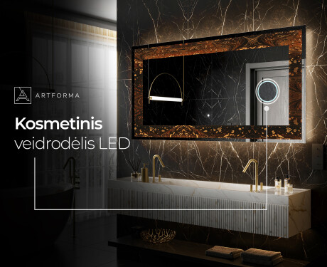 Apšviečiamas dekoratyvinis veidrodis LED - Amber Shell #9