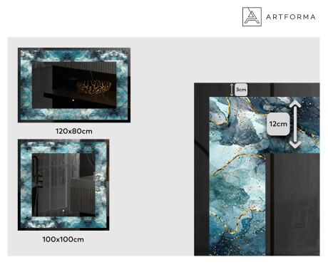 Apšviečiamas dekoratyvinis veidrodis LED - Sapphire Reflections #2