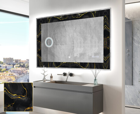 Apšviečiamas dekoratyvinis veidrodis LED - Golden Veins