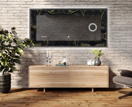 Apšviečiamas dekoratyvinis veidrodis LED - Golden Veins #5