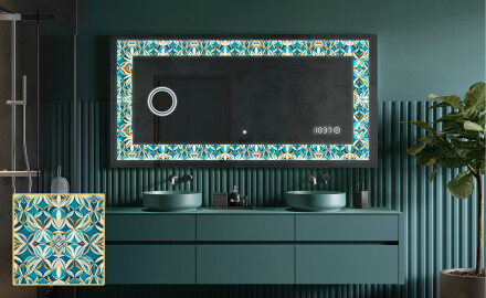 Apšviečiamas dekoratyvinis veidrodis LED - Floral Elevations