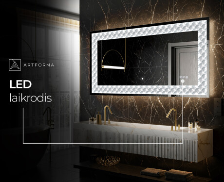 Apšviečiamas dekoratyvinis veidrodis LED - Inspiring Lines #7