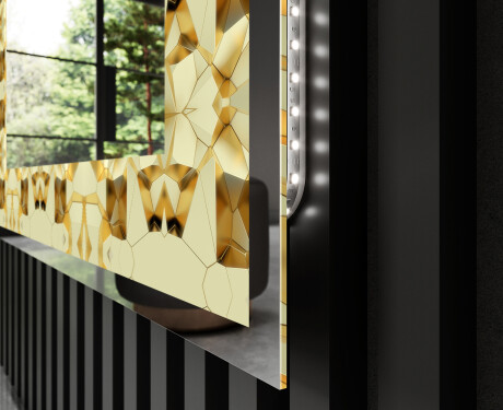 Apšviečiamas dekoratyvinis veidrodis LED - Glow Geometry #3