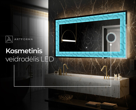 Apšviečiamas dekoratyvinis veidrodis LED - Divergent Lines #5