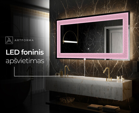 Apšviečiamas dekoratyvinis veidrodis LED - Experimental Compositions #7