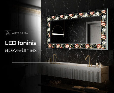 Apšviečiamas dekoratyvinis veidrodis LED - Plant Rhythms #7