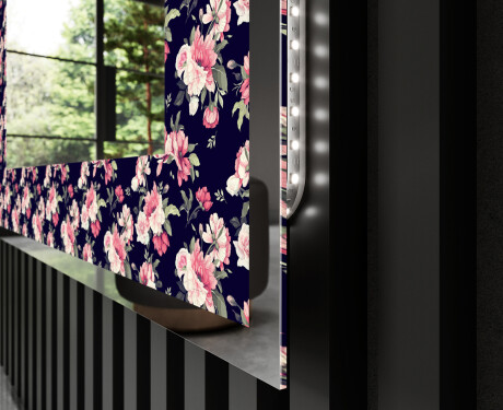 Apšviečiamas dekoratyvinis veidrodis LED - Floral Layouts #3