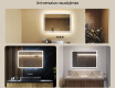 Apšviestas vonios veidrodis LED 100x70cm su Dual color, Jutiklinis jungiklis, Šildymo kilimėlis, Bluetooth garsiakalbis - L141 #2