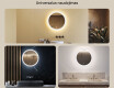 Apvalus LED apšviestas vonios veidrodis 60 cm su Dual color, Jutiklinis jungiklis #2
