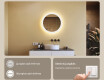 Apvalus LED apšviestas vonios veidrodis 60 cm su Dual color, Jutiklinis jungiklis #4