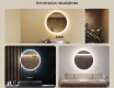 Apvalus vonios veidrodis su LED apšvietimu 80 cm su Dual color, Jutiklinis jungiklis #2