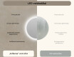 Apvalus vonios veidrodis su LED apšvietimu 80 cm su Dual color, Jutiklinis jungiklis #6