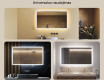 Stačiakampis vonios veidrodis su LED apšvietimu 120x70 cm su Dual color, Jutiklinis jungiklis #2