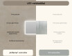 Stačiakampis vonios veidrodis su LED apšvietimu 120x70 cm su Dual color, Jutiklinis jungiklis #6