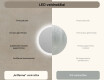 Apvalūs vonios veidrodžiai su LED apšvietimu 60 cm su Dual color, Jutiklinis jungiklis, Šildymo kilimėlis #7