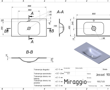 JESSEL 900 MIRASOFT praustuvė