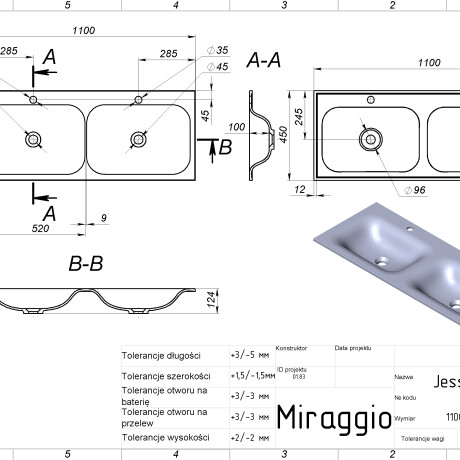 JESSEL 1200-2 MIRASOFT praustuvė #1
