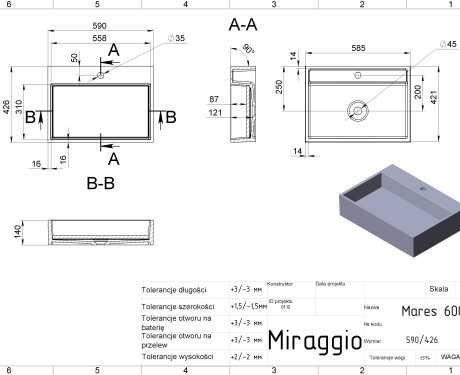 MARES 600 MIRASOFT praustuvė