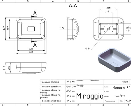 MONACO MIRASOFT praustuvė