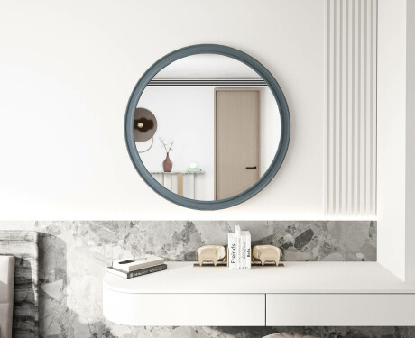 Apvalus veidrodis su MDF apdaila L300 #8