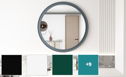 Apvalus veidrodis su MDF apdaila L300