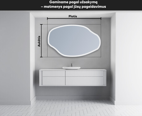 Dekoratyvinis veidrodis su led apsvietimu O222 #3