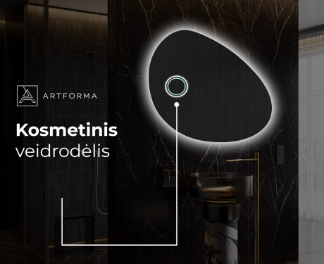 Netaisyklingos pakabinamas dekoratyvinis veidrodis H221 #5