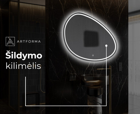 Netaisyklingos pakabinamas dekoratyvinis veidrodis H223 #9