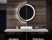 Apvalus apšviestas vonios veidrodis L33