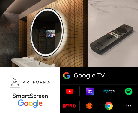 Apvalus apšviestas vonios veidrodis L76 #8