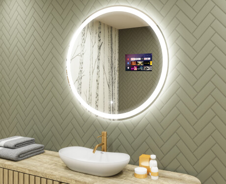 Apvalus apšviestas vonios veidrodis L76 90cm - SmartScreen, DualColor