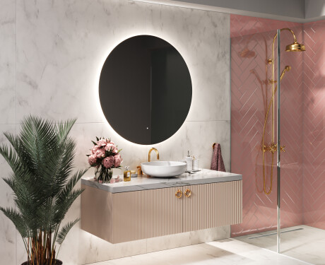 Apvalus apšviestas vonios veidrodis L82 #9