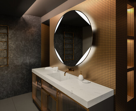Apvalus apšviestas vonios veidrodis L114 #3