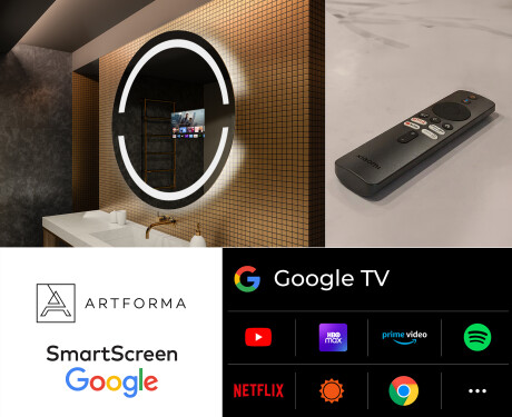 Apvalus apšviestas vonios veidrodis L118 #7