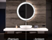 Apvalus apšviestas vonios veidrodis L122