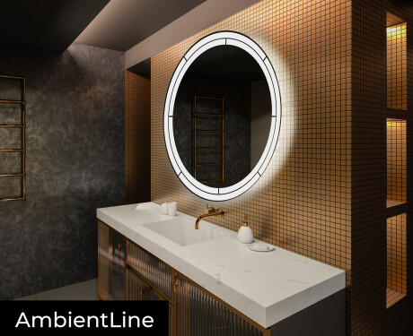 Apvalus apšviestas vonios veidrodis L122 #3