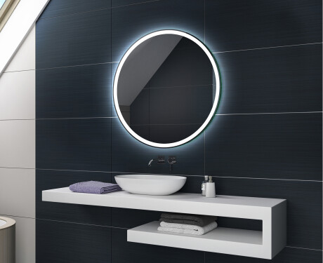 Akumuliatorinis apvalus vonios veidrodis su LED L76 #2
