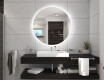 Akumuliatorinis apvalus vonios veidrodis su apšvietimu L82 #5