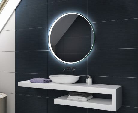 Akumuliatorinis apvalus vonios veidrodis su LED L123 #2