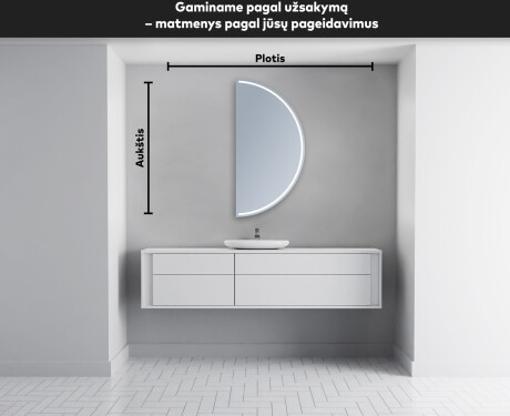 Netaisyklingos veidrodis ant sienos Y223 #4