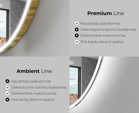 Dekoratyvinis veidrodis su LED apsvietimu Y222 #2