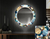 Apvalus dekoratyvinis veidrodis su LED apšvietimu prieškambariui - ball