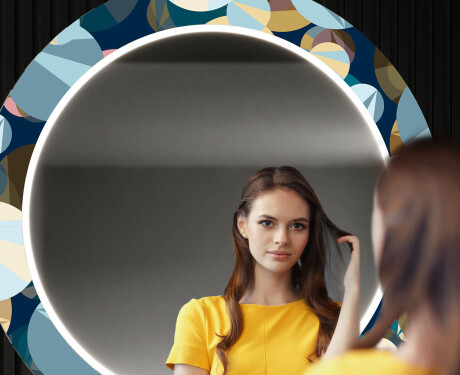 Apvalus dekoratyvinis veidrodis su LED apšvietimu prieškambariui - ball #12