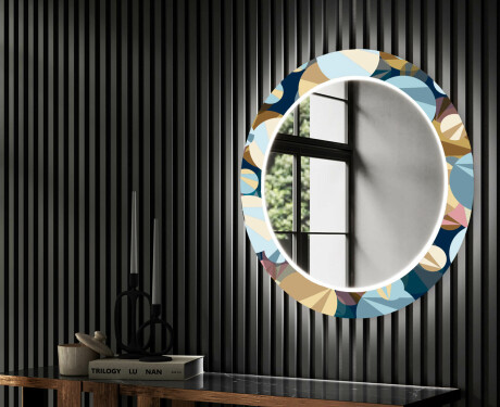 Apvalus dekoratyvinis veidrodis su LED apšvietimu prieškambariui - ball #2